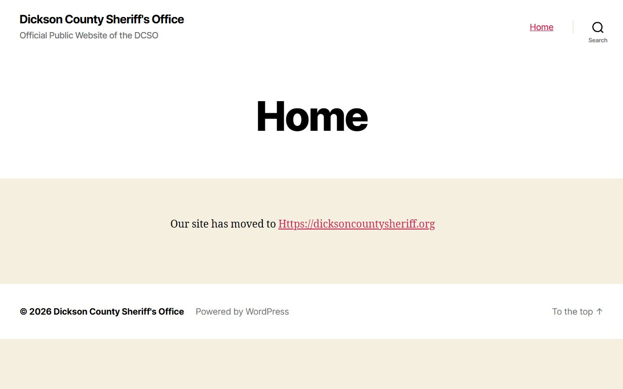 Dickson County Recent Arrests sheriff office page