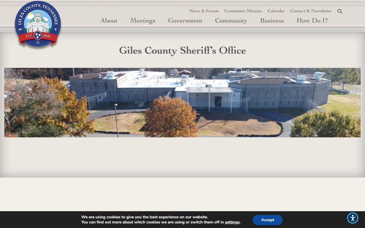 Giles County Recent Arrests sheriff office page