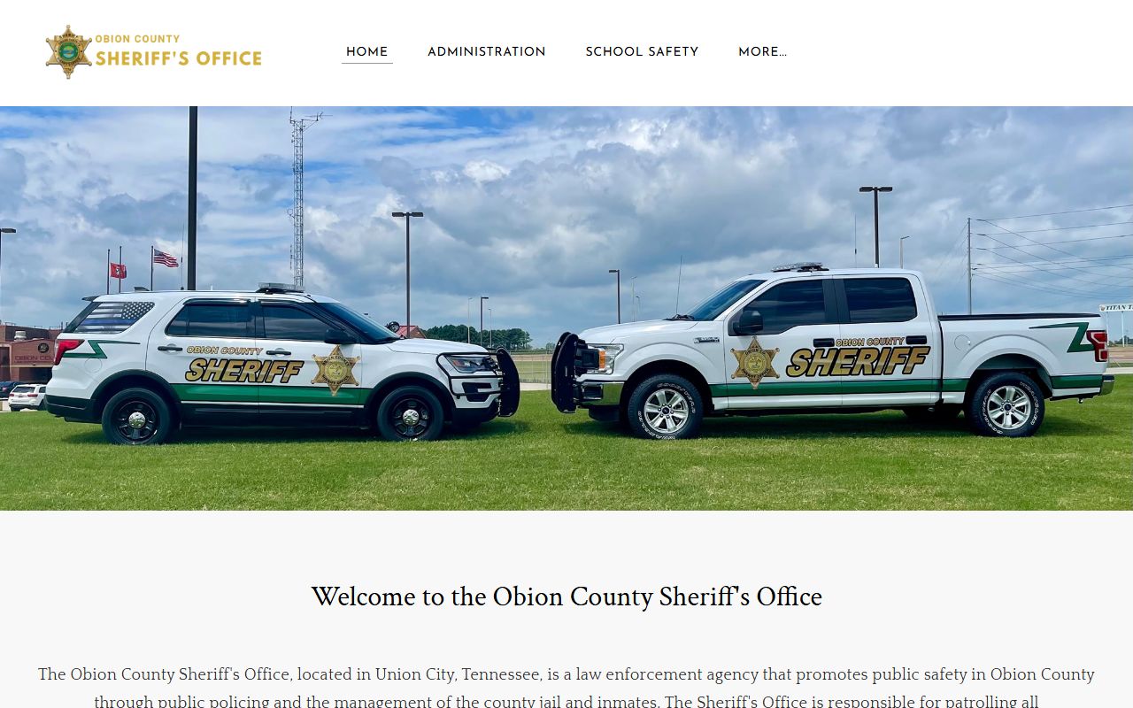 Obion County Recent Arrests sheriff office page