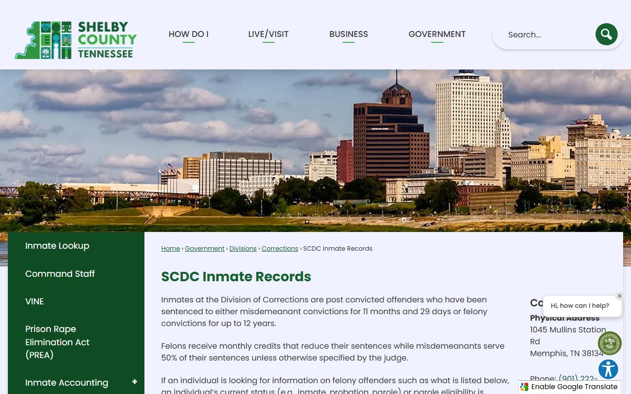 Shelby County Recent Arrests inmate lookup resource