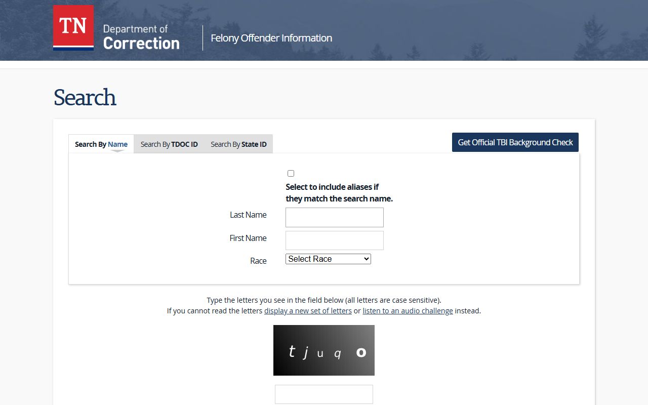 Tennessee Recent Arrests TDOC FOIL search resource